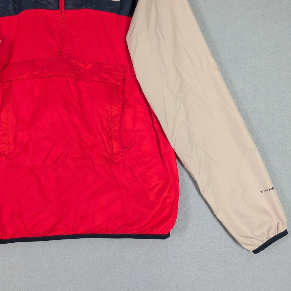 The North Face Jacket Mens Small Red Windwall Pullover Anorak Windbreaker